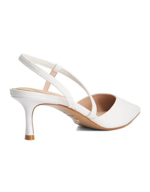 Dune London Charming court shoes in white, 2 of 4