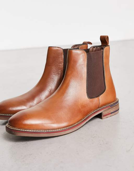 Dune chelsea boots tan best sale