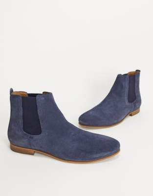 dune navy chelsea boots