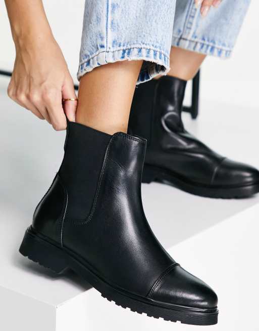 Dune black hotsell leather ankle boots