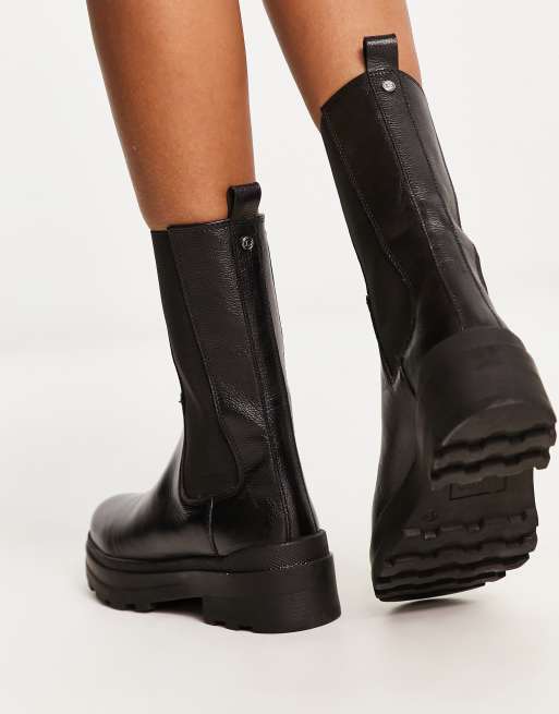 Dune London chunky chelsea boot in black | ASOS display picture 1