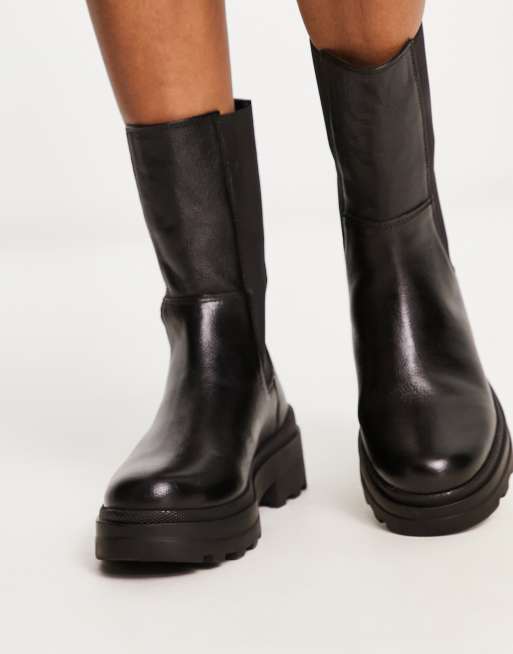 Dune London chunky chelsea boots in black, 4 of 4