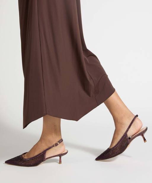 Dune London Cirelle slingbacks in burgundy, 3 of 4