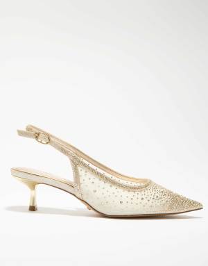 Dune London Cirelle slingbacks in gold
