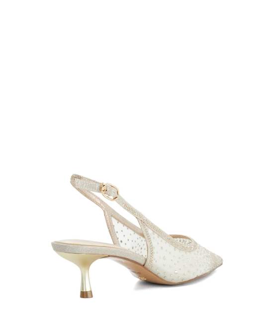 Dune London Cirelle slingbacks in gold, 2 of 4
