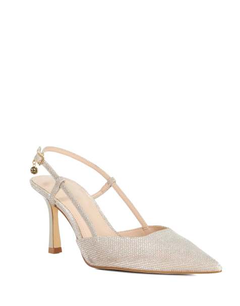 Dune London Composure heeled sandals in gold - view 1