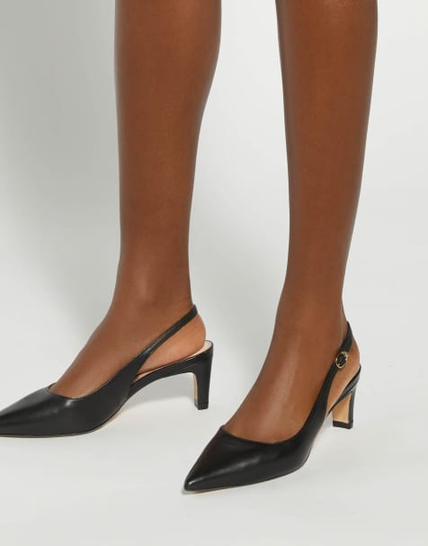 Dune London Connection slingbacks in black - view 1