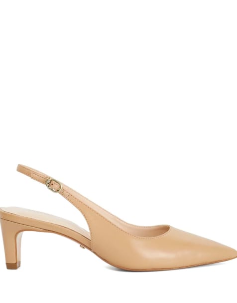 Dune London Connection slingbacks in camel - view 1