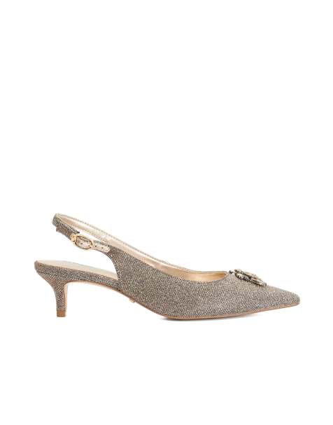 Dune London Context slingbacks in bronze - view 1