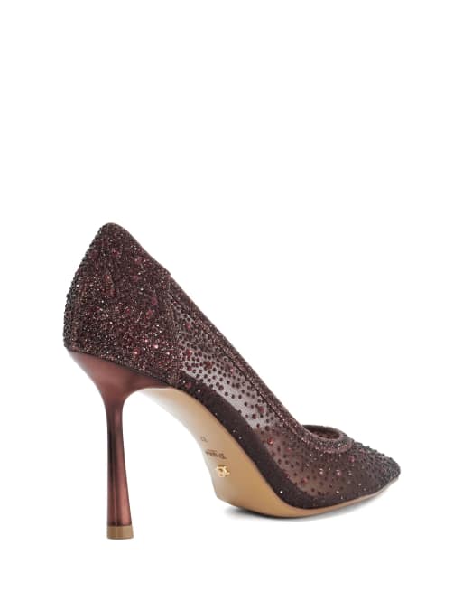 Dune London Cristelle court shoes in burgundy, 2 of 3