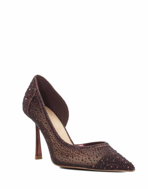 Dune London Cristelle court shoes in burgundy, 3 of 3