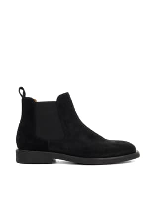 Dune London Cromwells suede ankle boots in black