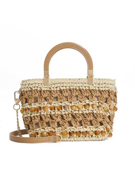 Dune London Dahlia shopper bag in natural - view 1
