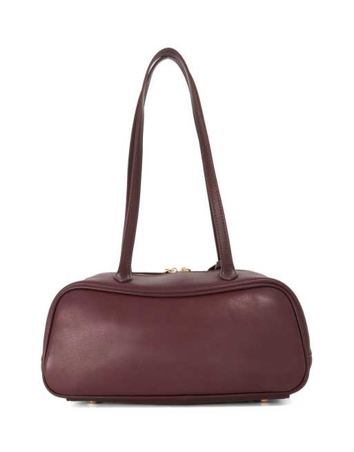 Dune London Day shoulder bag in burgundy, 3 of 4