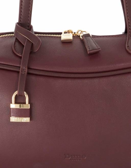 Dune London Day shoulder bag in burgundy, 4 of 4