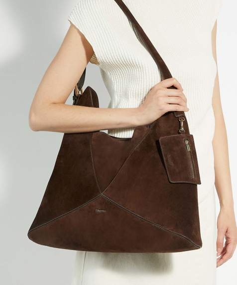 Dune London Dearest shoulder bag in dark brown - view 1