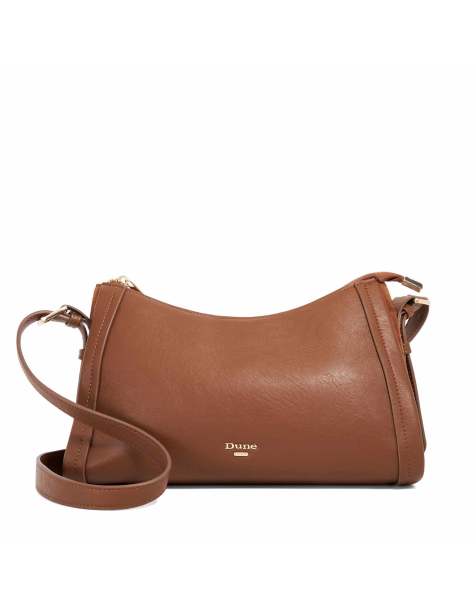 Dune London Declare crossbody bag in dark brown - view 1