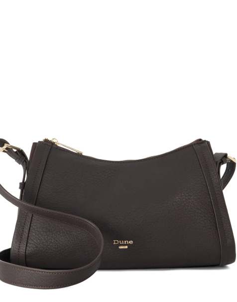 Dune London Declare crossbody bag in dark brown - view 1