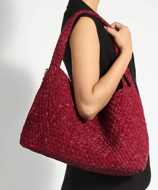 Dune London Deliberate l shoulder bag in berry, 4 of 4
