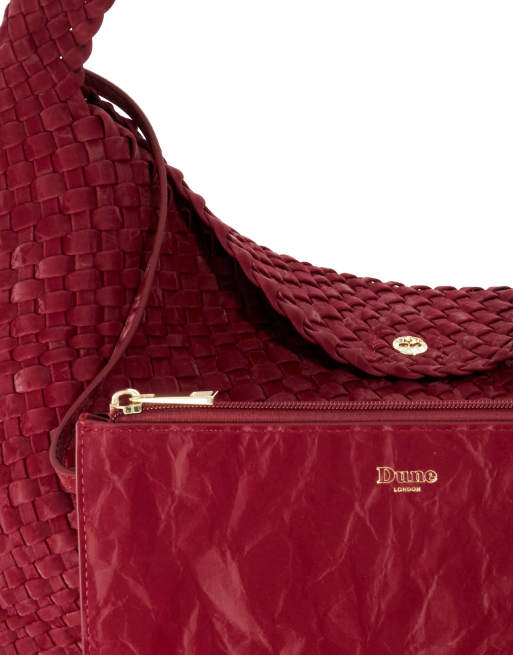 Dune London Deliberate l shoulder bag in berry, 5 of 5