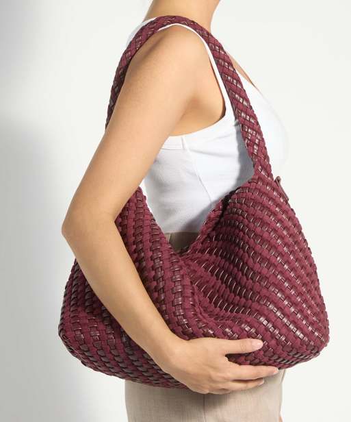 Dune London Deliberate l shoulder bag in burgundy, 4 of 4