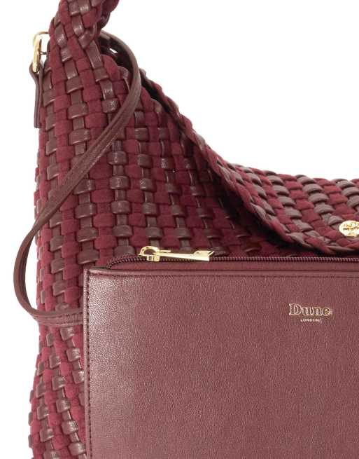 Dune London Deliberate l shoulder bag in burgundy, 5 of 5