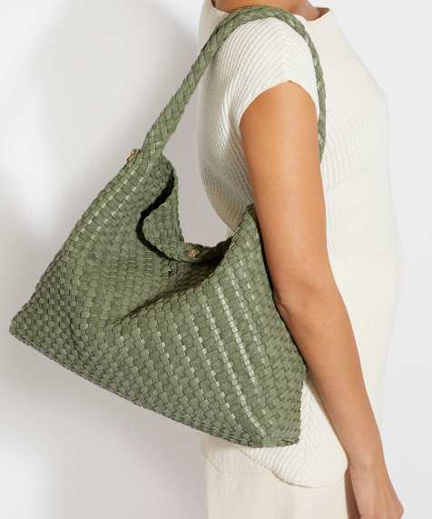 Dune London Deliberate l shoulder bag in green - view 1