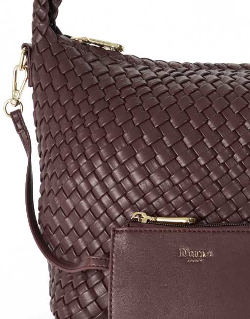 Dune London Deliberate m tote bag in burgundy, 5 of 5