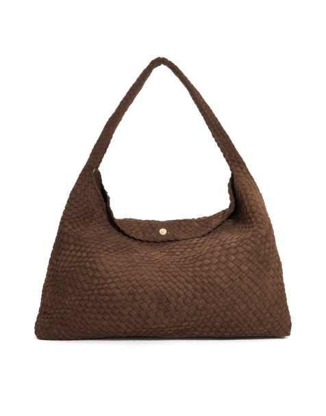 Dune London Deliberate xl shopper bag in dark brown - view 1
