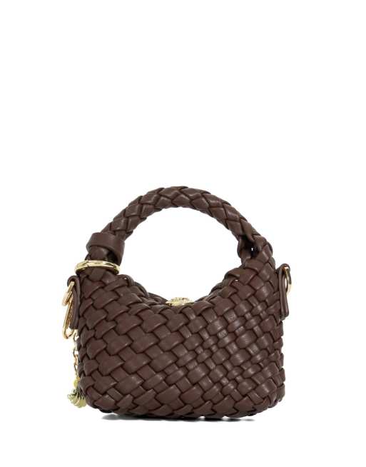Dune London Deliberate xs micro bag in dark brown, 2 of 4