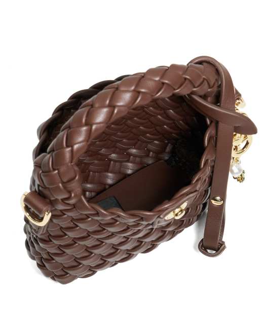 Dune London Deliberate xs micro bag in dark brown, 3 of 4