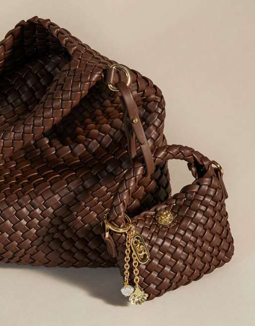 Dune London Deliberate xs micro bag in dark brown, 4 of 4
