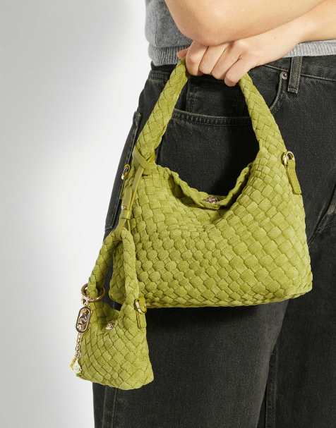 Dune London Deliberate xs micro bag in lime - view 1