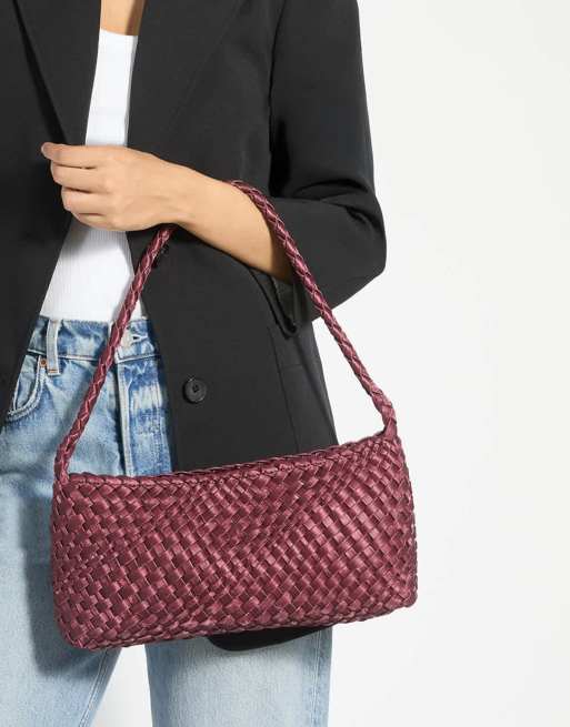 Dune London Deliberating shoulder bag in berry, 4 of 4