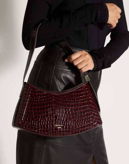 Dune London Dependent shoulder bag in burg, 4 of 5
