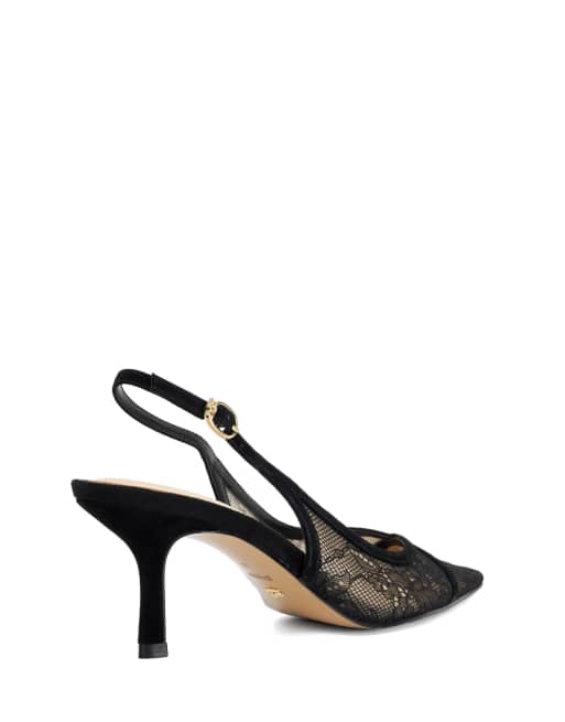 Dune London Devinity slingbacks in black, 2 of 5