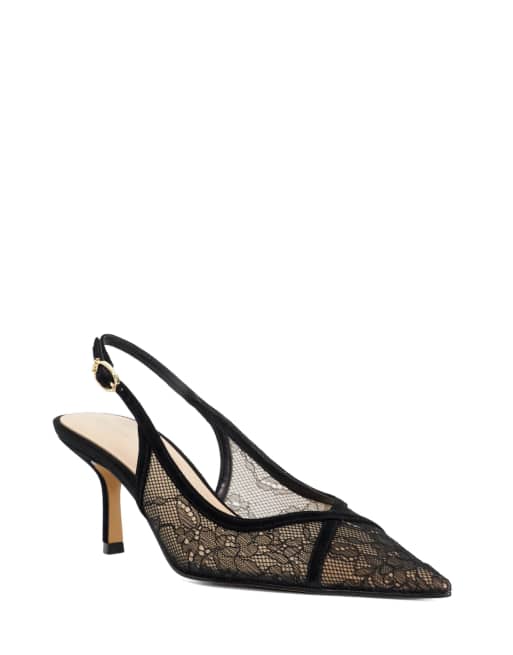 Dune London Devinity slingbacks in black, 4 of 5