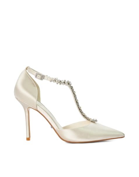 Dune London Devotional bridal heels in ivory - view 1