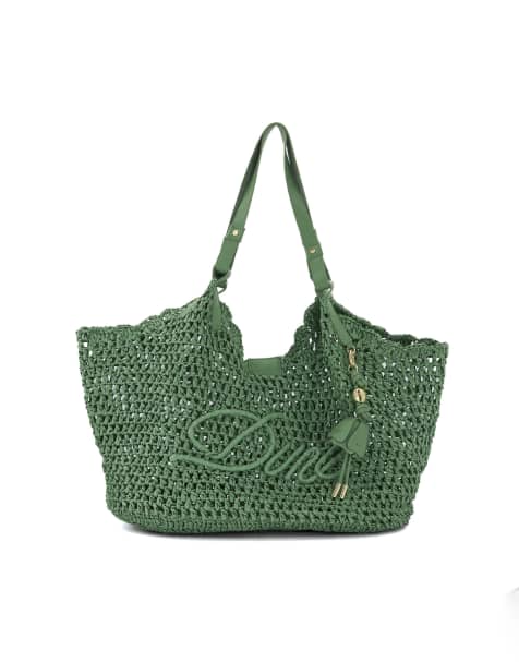 Dune London Dewdrop shoulder bag in green - view 1