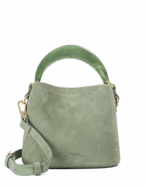 Dune London Dharla shoulder bag in sage suede - view 1