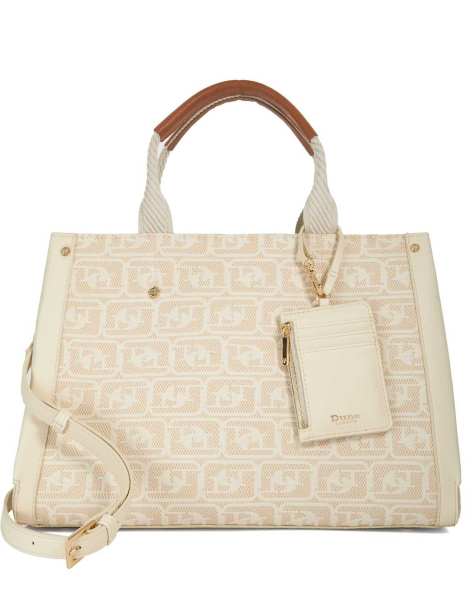 Dune London Dialect tote bag in cream - view 1