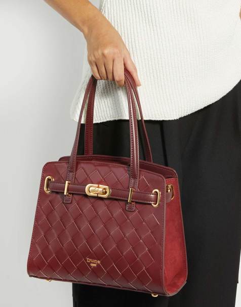 Dune London Dinidefine grab bag in burgundy - view 1