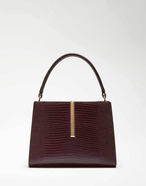 Dune London Dinidestined grab bag in burgundy - view 1
