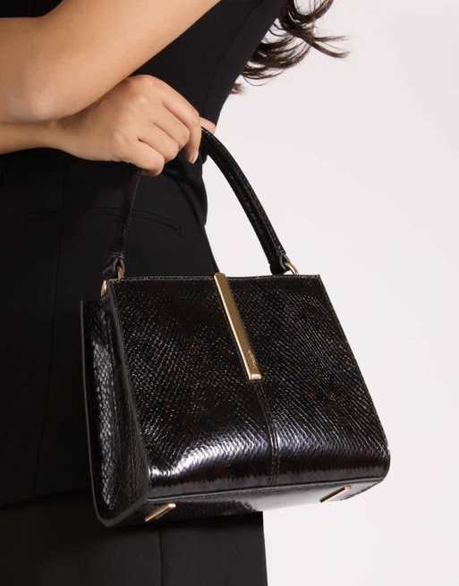 Dune London Dinidestined grab bag in dark brown, 4 of 4
