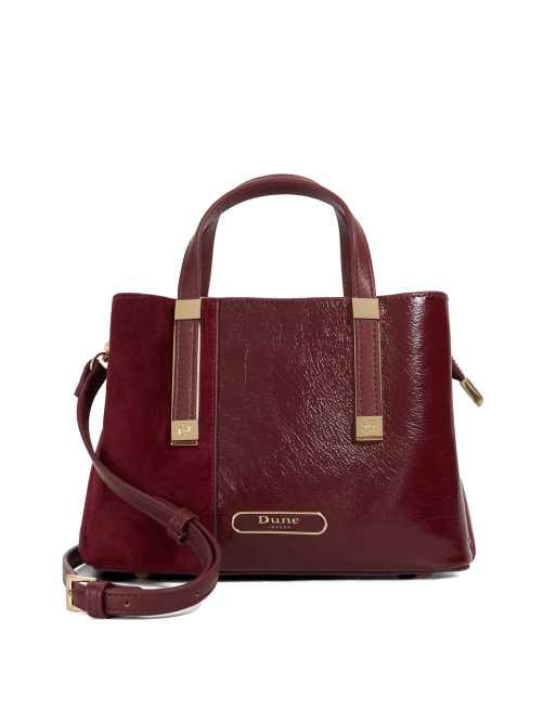 Dune London Dinkydorry grab bag in Burgundy