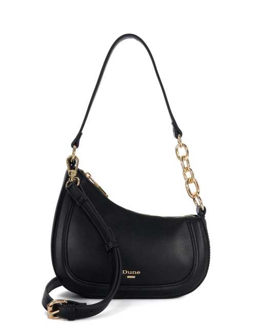 Dune London Direction saddle bag in black