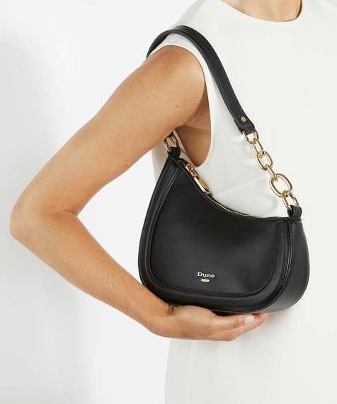 Dune London Direction shoulder bag in black - view 1