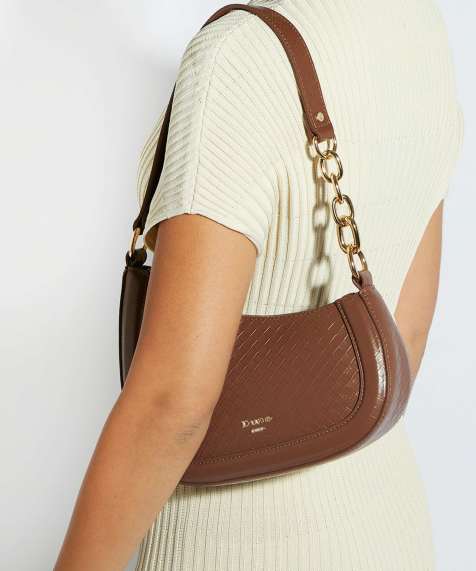 Dune London Direction shoulder bag in brown - view 1