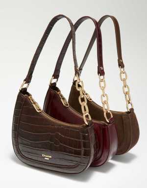 Dune London Direction shoulder bag in brown