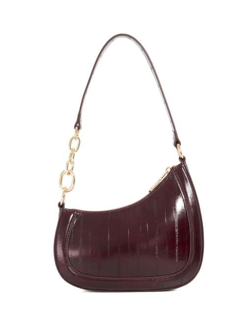 Dune London Direction shoulder bag in burgundy, 3 of 4